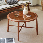 Casaconer | センターテーブル・ガラス・ラタン調・おしゃれ・北欧・モダン・ナチュラル・収納・リビングテーブル・リビング・幅70