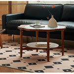 Casaconer | センターテーブル・ガラス・ラタン調・おしゃれ・北欧・モダン・ナチュラル・収納・リビングテーブル・リビング・幅40