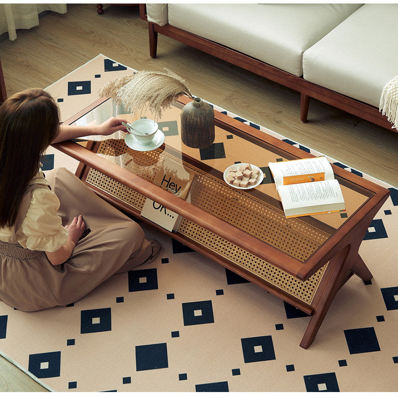 Casaconer | センターテーブル・ラタン・ナチュラル・北欧・シンプル・リビングテーブル・リビング