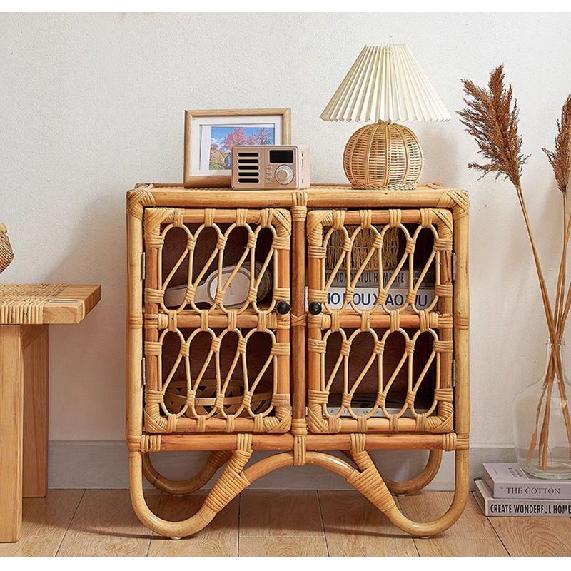 Casaconer | 収納棚・ラタン・ラタン調・おしゃれ・北欧・ナチュラル・収納・リビングボード・幅60・奥行36