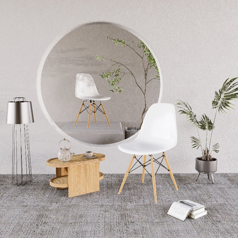 Casaconer | ダイニングチェア・2脚セット/4脚セット・リビング・椅子・おしゃれ・食卓用・コンパクト・シンプル・白・7日内出荷