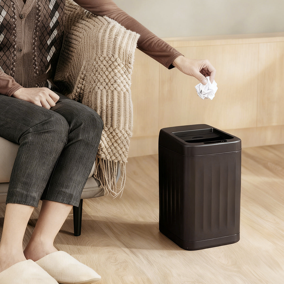 SMARTOWNER | 自動開閉センサー式ゴミ箱 15L スライドシャッター付き 7日内出荷