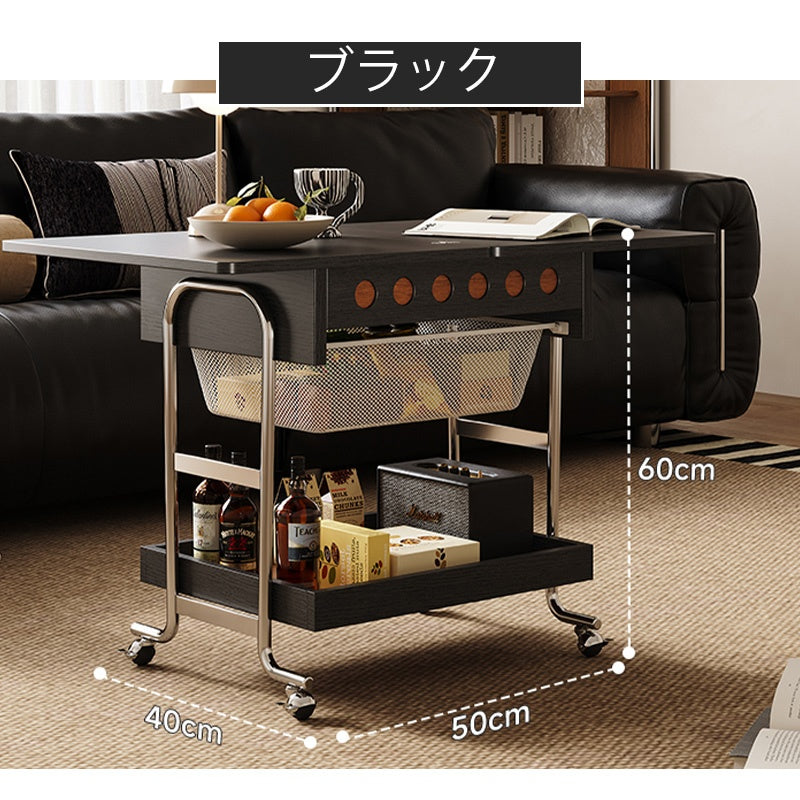 Casaconer | ダイニングテーブル・折りたたみ・収納付き・キャスター付き・作業台・バタフライテーブル・折り畳みテーブル・多機能テーブル・ワークデスク