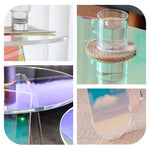 アクリル サイドテーブル 丸テーブル カラフル クリア 円卓 コンパクト テーブル ソファ横 リビング バルコニー カフェテーブル おしゃれ 幅40cm/60cm