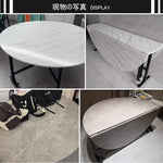 Casaconer | ダイニングテーブル・折りたたみ・丸テーブル・2人・4人・6人・折り畳み・テーブルのみ・ダイニング・幅120/140/160/180・丸・円型・シンプル・4人掛け用・6人掛け用・木製・おしゃれ・ナチュラル・食卓・北欧・大理石柄・カフェ風・丸型・テーブル単品・ホワイト・グレー