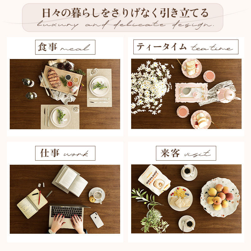 テーブル・丸・カフェテーブル・80cm・100cm・ダイニングテーブル・丸テーブル・2人・4人掛け用・木製・無垢