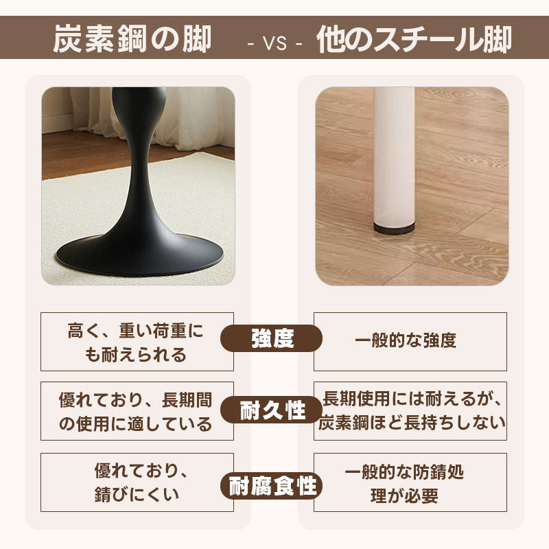 Casaconer | テーブル・丸・カフェテーブル・80cm・100cm・ダイニングテーブル・丸テーブル・2人・4人掛け用・木製・無垢