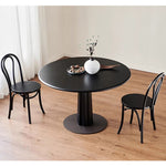 Casaconer | ダイニングテーブル・丸テーブル・100・天然木・テーブルのみ・黒・ダイニング・80幅・丸形・円型・シンプル・4人掛け用・木製