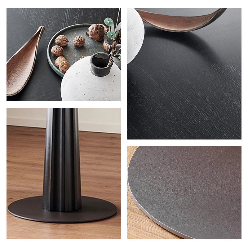 Casaconer | ダイニングテーブル・丸テーブル・100・天然木・テーブルのみ・黒・ダイニング・80幅・丸形・円型・シンプル・4人掛け用・木製