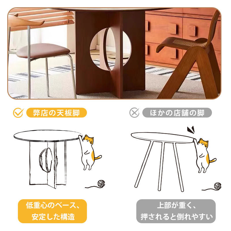 Casaconer | ダイニングテーブル・丸・白・円形・円卓・直径80・100・120・丸テーブル・2人・3人掛け・セラミック