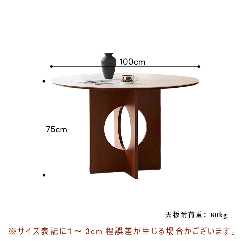 Casaconer | ダイニングテーブル・丸・白・円形・円卓・直径80・100・120・丸テーブル・2人・3人掛け・セラミック