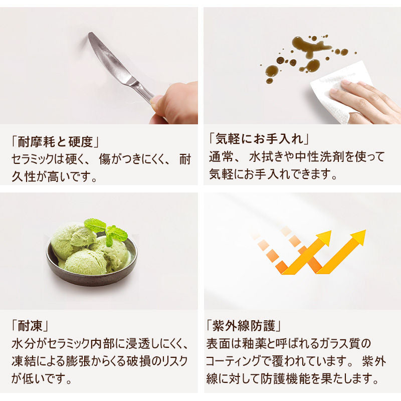 Casaconer | ダイニングテーブル・丸・白・円形・円卓・直径80・100・120・丸テーブル・2人・3人掛け・セラミック