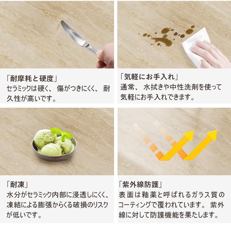 Casaconer | ダイニングテーブル・円形・伸縮式・セラミック天板・幅80-120cm・丸テーブル・食卓テーブル・ラウンド・モダンデザイン・北欧風・4人/6人掛け対応・高さ75cm・おしゃれ・大理石調・コンパクト収納可能