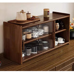 Casaconer | 食器棚・スリム・一人暮らし・ロータイプ・幅63cm・ミニ食器棚・キッチン・卓上・おしゃれ・木製