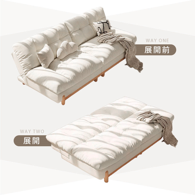 Casaconer | ソファーベッド・レザー・北欧・モダン・おしゃれ・リビングソファー・ダイニングソファー・3人掛け