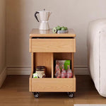 Casaconer | テーブル・ローテーブル・サイドテーブル・センターテーブル・昇降テーブル・多機能テーブル・ナチュラル/黒・高さ55~70cm・多機能デザイン・無垢材・収納ワゴン・キャスター付き・在宅ワーク・コンパクト家具