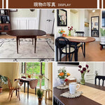 Casaconer | 折りたたみダイニングテーブル・ドロップリーフテーブル・幅150cm・4人掛け/6人掛け・伸長式・食卓テーブル・収納便利・木製・オーバル型・北欧風・おしゃれ