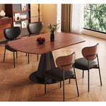 Casaconer | 回転伸長式ダイニングテーブル・幅76~120cm・4人掛け/6人掛け・楕円形・円形・食卓テーブル・伸縮式・拡張天板・折りたたみ・木目調・モダンデザイン・円形テーブル・昇降なし・北欧風・おしゃれ