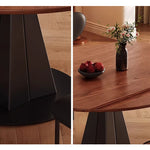 Casaconer | 回転伸長式ダイニングテーブル・幅76~120cm・4人掛け/6人掛け・楕円形・円形・食卓テーブル・伸縮式・拡張天板・折りたたみ・木目調・モダンデザイン・円形テーブル・昇降なし・北欧風・おしゃれ