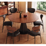 Casaconer | 回転伸長式ダイニングテーブル・幅76~120cm・4人掛け/6人掛け・楕円形・円形・食卓テーブル・伸縮式・拡張天板・折りたたみ・木目調・モダンデザイン・円形テーブル・昇降なし・北欧風・おしゃれ