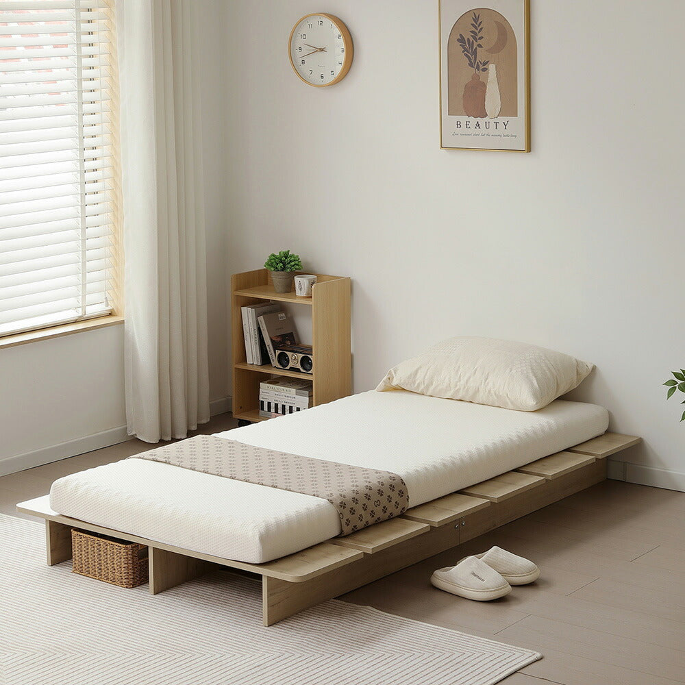 パレットベッド すのこベッド ローベッド セミシングル シングル セミダブル ダブル 長さ196cm 木製 組立品 下収納 天然木 ベッド パレット おしゃれ ロータイプ ベッドフレーム 来客用 ブラウン グレー ナチュラル 3色展開 7日内出荷