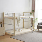 【ナチュラル/ブラウン】ロフトベッド パイプベッド シングル ハイタイプ 大人用 2色展開 高さ170cm システムベッド スチール 北欧風 一人暮らし 耐震 ベッド 子供部屋