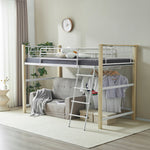 【ナチュラル/ブラウン】ロフトベッド パイプベッド シングル ハイタイプ 大人用 2色展開 高さ170cm システムベッド スチール 北欧風 一人暮らし 耐震 ベッド 子供部屋