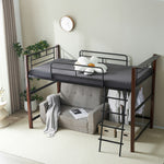 【ブラウン/ナチュラル】ロフトベッド パイプベッド シングル ハイタイプ 大人用 2色展開 高さ130cm システムベッド スチール 北欧風 一人暮らし スチール 耐震 ベッド 子供部屋