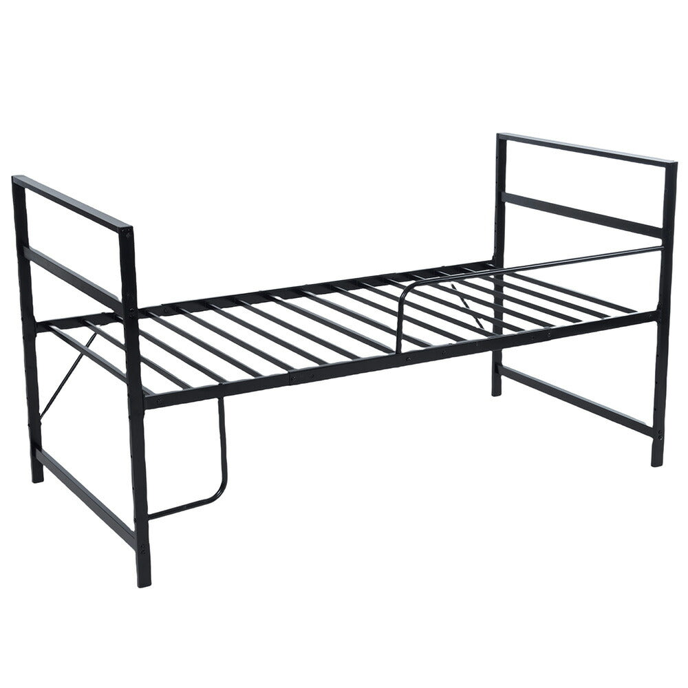 【ブラック/ホワイト】ロフトベッド パイプベッド シングル ハイタイプ 大人用 2色展開 白 黒 高さ110cm システムベッド スチール 収納 北欧風 一人暮らし スチール 耐震 ベッド