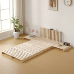 【8枚セット】パレットベッド すのこベッド コンセント付き 天然パイン材 ローベッド 50*50cm 組み換え自由 木製 天然木 軽量 ベッド パレット ロータイプ ベッドフレーム お掃除ロボ対応