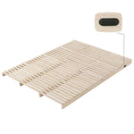 【12枚セット】パレットベッド すのこベッド コンセント付き 天然パイン材 ローベッド 50*50cm 組み換え自由 木製 天然木 軽量 ベッド パレット ロータイプ ベッドフレーム お掃除ロボ対応