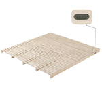 【16枚セット】パレットベッド すのこベッド コンセント付き 天然パイン材 ローベッド 50*50cm 組み換え自由 木製 天然木 軽量 ベッド パレット ロータイプ ベッドフレーム お掃除ロボ対応