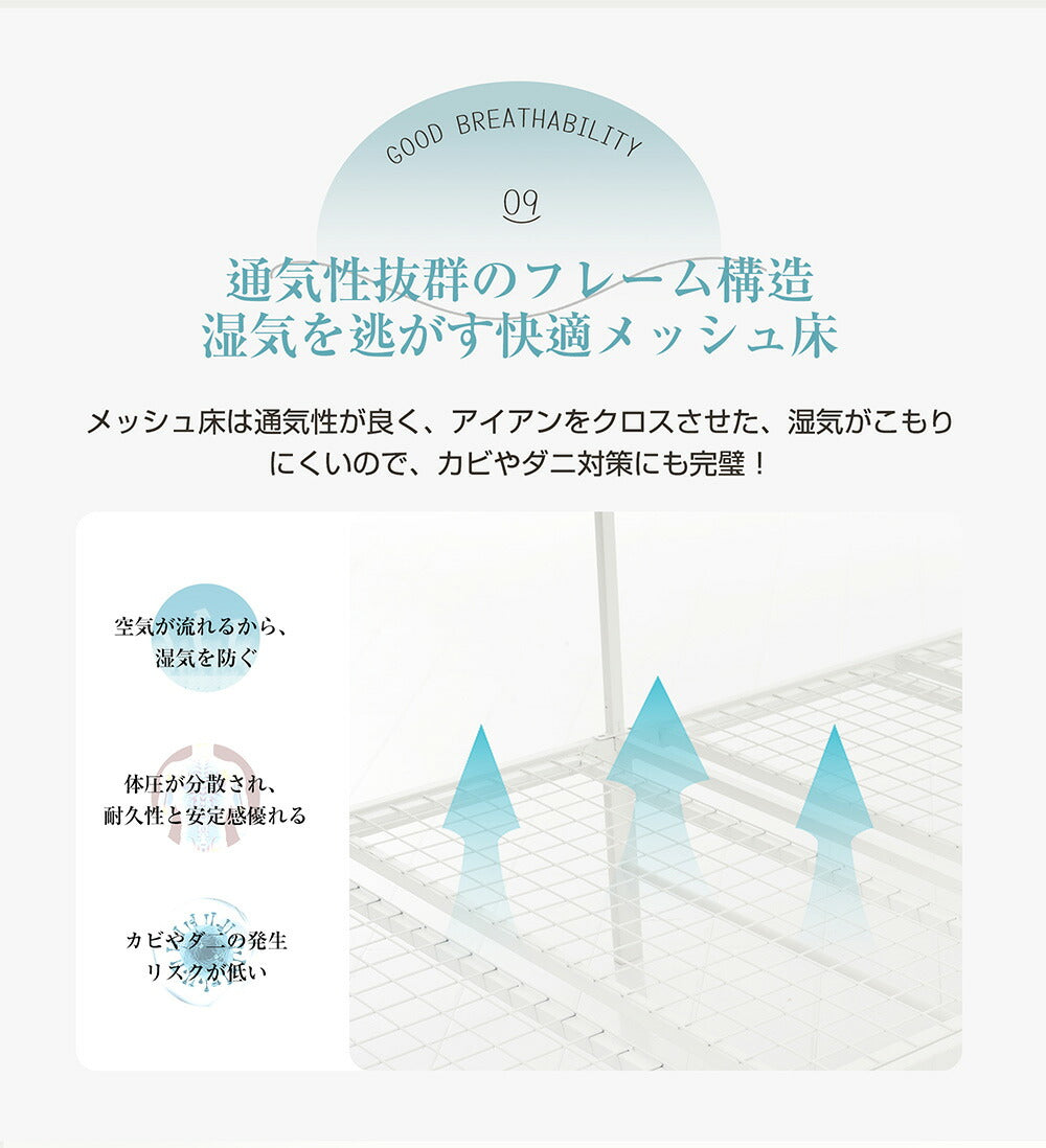【ホワイト/ブラック】システムベット ロフトベッド シングル スチール スチールネット付き 移動型デスク付き 長さ200cm 高さ150cm 北欧風 木目 子供ベッド 大人ベッド 一人暮らし スチール 耐震 ベッド 7日内出荷