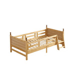 ロータイプ ロフトベッド ベッドフレーム 木製 システムベッド 子供ベッド ローハシゴ付く シングル ウッド ナチュラル 収納 北欧風 子供部屋 耐震 7日内出荷