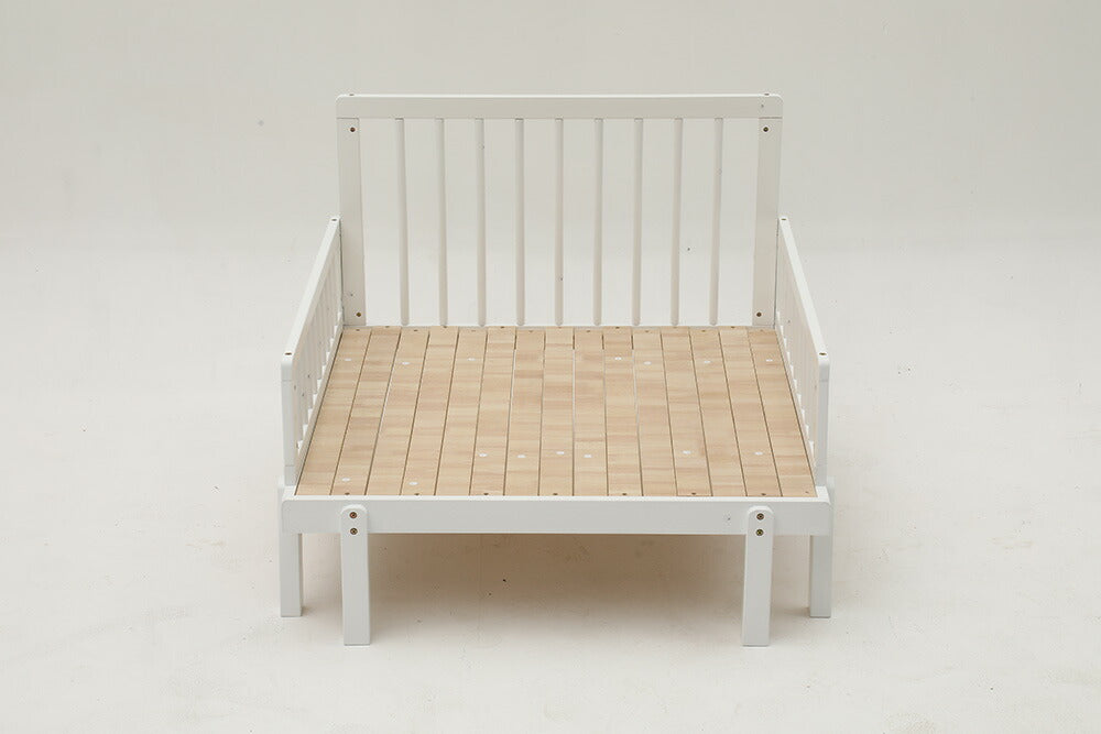 【ナチュラル/ホワイト】デイベッド ソファベッド シングル 木製 伸長式ベッド 変形ベッド ベッドフレーム 伸縮 下収納 おしゃれ 2way 天然木 来客用 ナチュラル リビング パイン材 すのこ仕様 リビング 寝室 北欧風