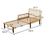 【ナチュラル/ホワイト】デイベッド ソファベッド シングル 木製 伸長式ベッド 変形ベッド ベッドフレーム 伸縮 下収納 おしゃれ 2way 天然木 来客用 ナチュラル リビング パイン材 すのこ仕様 リビング 寝室 北欧風