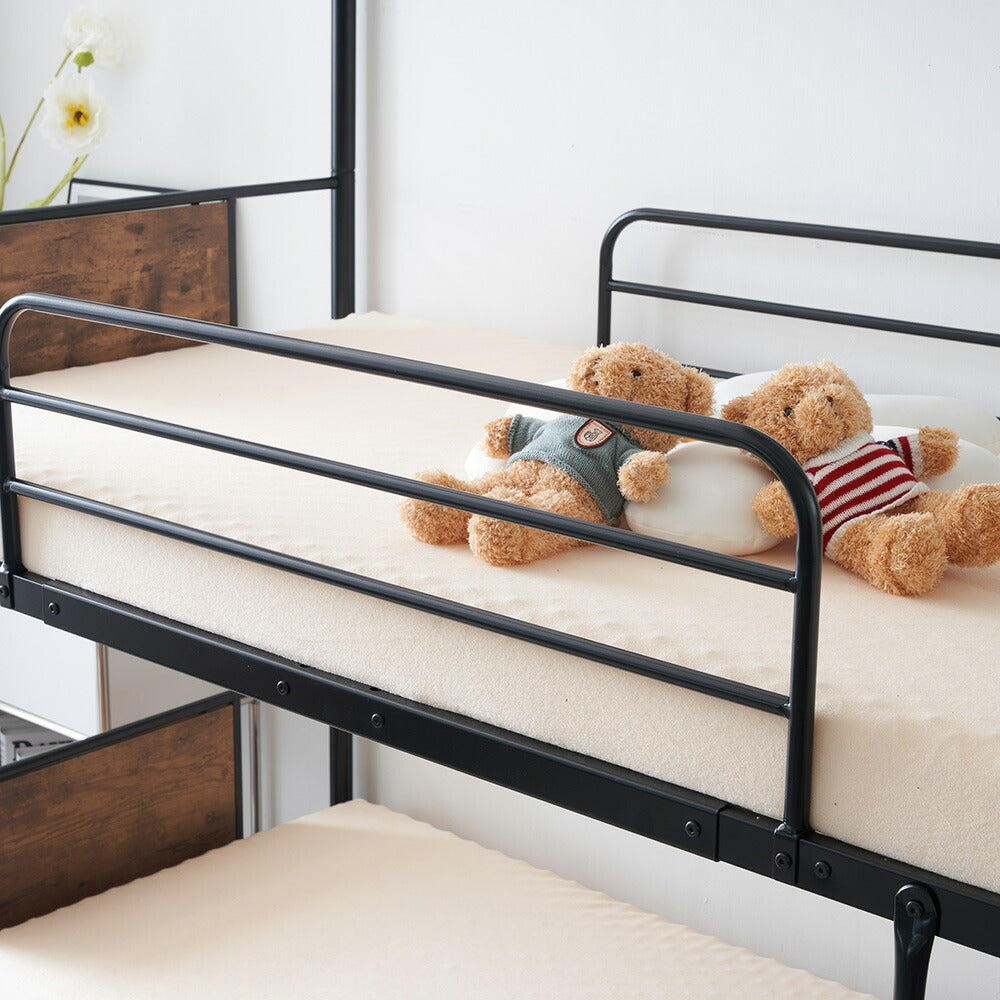 【ブラック/ホワイト】三段ベッド 子供 パイプベッド 大人用 シングル ベッド パイプベッド 3段ベッド はしご付き スチール コンパクト 分離可能 省スペース 寮 白 黒 二色展開 耐震