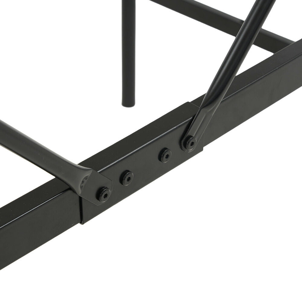 【ブラック/ホワイト】ロフトベッド パイプベッド シングル ハイタイプ 大人用 ブラック 黒 白 テーブル付き はしご付き 高さ136cm システムベッド スチール 北欧風 一人暮らし スチール 耐震 ベッド 子供部屋