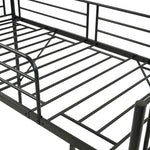【ブラック/ホワイト】ロフトベッド パイプベッド シングル ハイタイプ 大人用 ブラック 黒 白 テーブル付き はしご付き 高さ136cm システムベッド スチール 北欧風 一人暮らし スチール 耐震 ベッド 子供部屋
