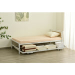 【ブラック/ホワイト】 ベッド 二段ベッド 親子ベッド パイプベッド シングルベッド デイベッド 多段ベッド シングル ベッド ベッドフレーム エキストラベッド パイプ キャスター付き 収納 北欧風 おしゃれ 子供部屋 スチール 耐震