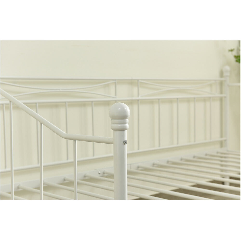 【ブラック/ホワイト】 パイプベッド ベッドフレーム 折り畳み 軽量 持ち運び 組立簡単 ベッド 下収納 シングルベッド 収納 コンパクト 白 黒 2色展開 省スペース 一人暮らし 単身赴任 新生活 通気性 寮