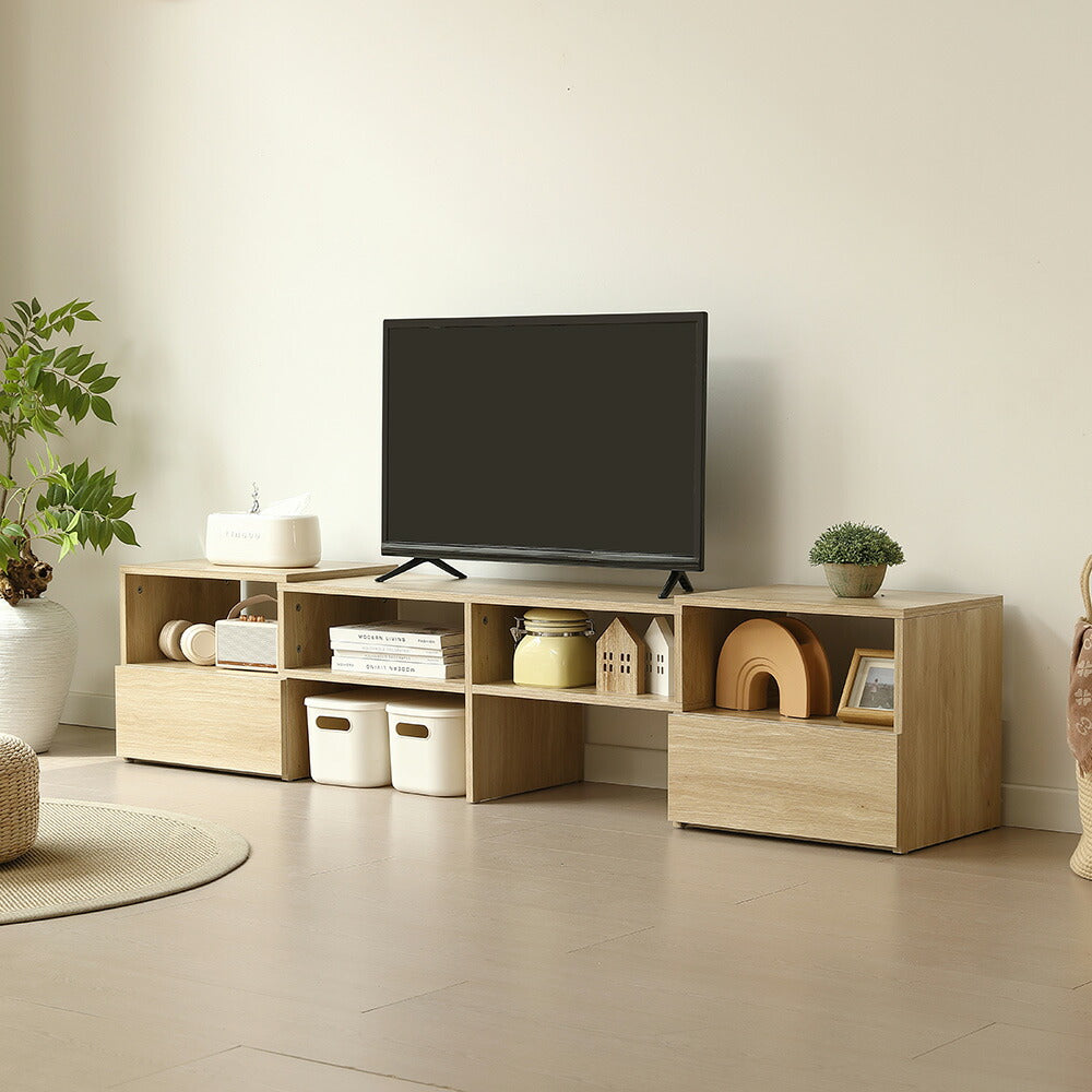 伸縮テレビボード ローボード 伸縮テレビ台 コーナー 引き出し付き テレビラック 北欧風 おしゃれ リビング ワンルーム 一人暮らし TVボード TV台 幅93~172cm 高さ38cm ホワイト 韓国風 北欧 パソコン台 テレビラック TVボード ロータイプ 伸縮 7日内出荷