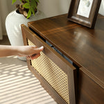 テレビ台 ローボード テレビボード 隠し収納 TVボード 幅150cm 幅180cm リビングボード テレビラック リビング収納 TV台 AVボード おしゃれ ナチュラル ラタン風 木目調 引き出し TV台 薄型