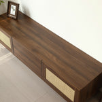 テレビ台 ローボード テレビボード 隠し収納 TVボード 幅150cm 幅180cm リビングボード テレビラック リビング収納 TV台 AVボード おしゃれ ナチュラル ラタン風 木目調 引き出し TV台 薄型