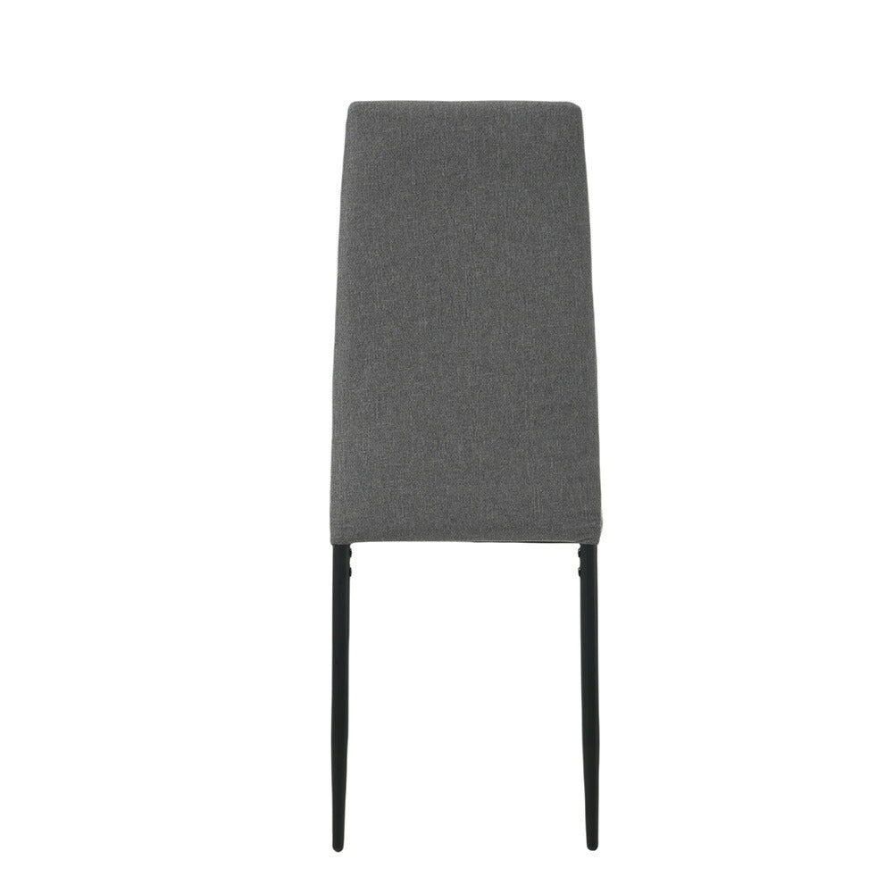 【グレー座面 + ブラック脚】ダイニングチェア 2脚セットチェア 椅子 イス ダイニング レトロ モダン 食卓椅子 カフェ オフィス 会議室 来客用 テレワーク 在宅勤務 おしゃれ 北欧 シンプル デザイン