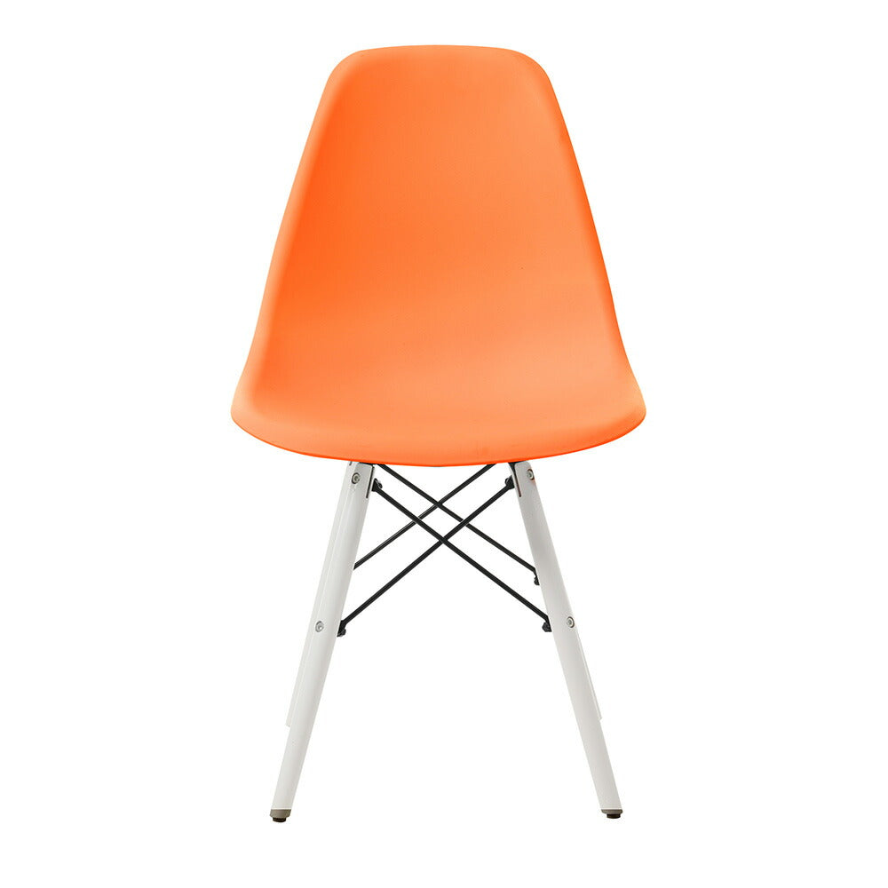 【オレンジ座面&ホワイト脚】ダイニングチェア 2脚セット ダイニングチェアー チェア いす イス カフェ ダイニング椅子 食卓椅子 チェア 椅子 ヴィンテージ リビングチェア 椅子 イス いす 食卓椅子 ダイニング椅子 おしゃれ 北欧 モダン 西海岸