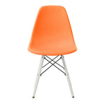 【オレンジ座面&ホワイト脚】ダイニングチェア 2脚セット ダイニングチェアー チェア いす イス カフェ ダイニング椅子 食卓椅子 チェア 椅子 ヴィンテージ リビングチェア 椅子 イス いす 食卓椅子 ダイニング椅子 おしゃれ 北欧 モダン 西海岸