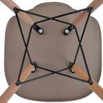 【ブラウン座面&ナチュラル脚】ダイニングチェア 2脚セット イームズチェア オフィス 会議室 来客用 テレワーク 在宅勤務 DSW イームズ椅子 チェア イームズチェアー 木脚 椅子 おしゃれ 北欧 シンプル デザイン 7日内出荷