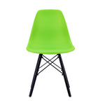 【グリーン座面&ダークブラウン脚】ダイニングチェア 2脚セット イームズチェア オフィス 会議室 来客用 テレワーク 在宅勤務 DSW イームズ椅子 チェア イームズチェアー 木脚 椅子 おしゃれ 北欧 シンプル デザイン