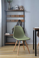 【アボカドグリーン座面&ナチュラル脚】ダイニングチェア 2脚セット イームズチェア オフィス 会議室 来客用 テレワーク 在宅勤務 DSW イームズ椅子 チェア イームズチェアー 木脚 椅子 おしゃれ 北欧 シンプル デザイン